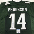 Autographed/Signed Doug Pederson Philadelphia Green Football Jersey Beckett BAS COA