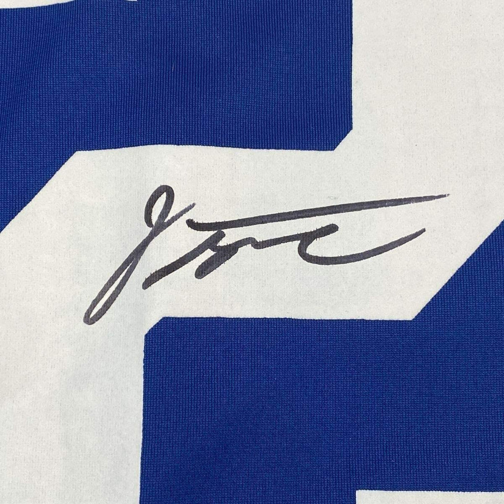 Framed Autographed/Signed Jonathan Taylor 35x39 Indianapolis Colts Blue Nike Game Football Jersey Fanatics COA