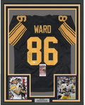 Framed Autographed/Signed Hines Ward 35x39 Pittsburgh Color Rush Football Jersey JSA COA