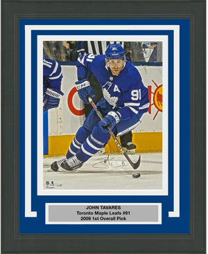 Framed Autographed/Signed John Tavares Toronto Maple Leafs 16x20 Hockey Photo Fanatics COA