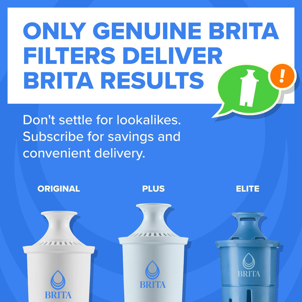Brita Large Water Filter Pitcher 10-Cup Mazarine Blue with 1 Standard Filter
