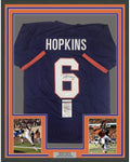 Framed Autographed/Signed DeAndre Hopkins 35x39 Clemson Purple College Football Jersey JSA COA