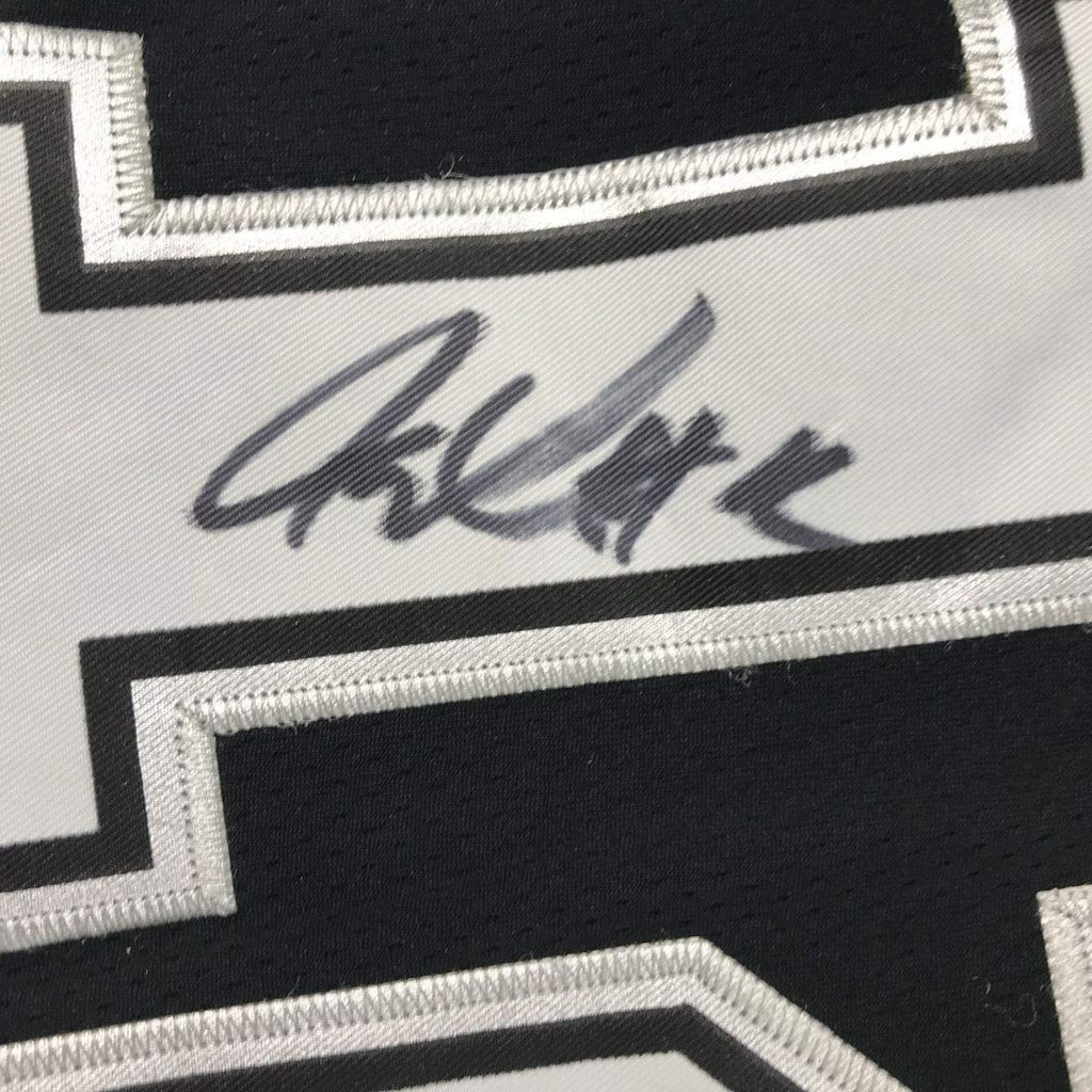 Framed Autographed/Signed LaMarcus Aldridge 35x39 San Antonio Black Basketball Jersey Beckett BAS COA