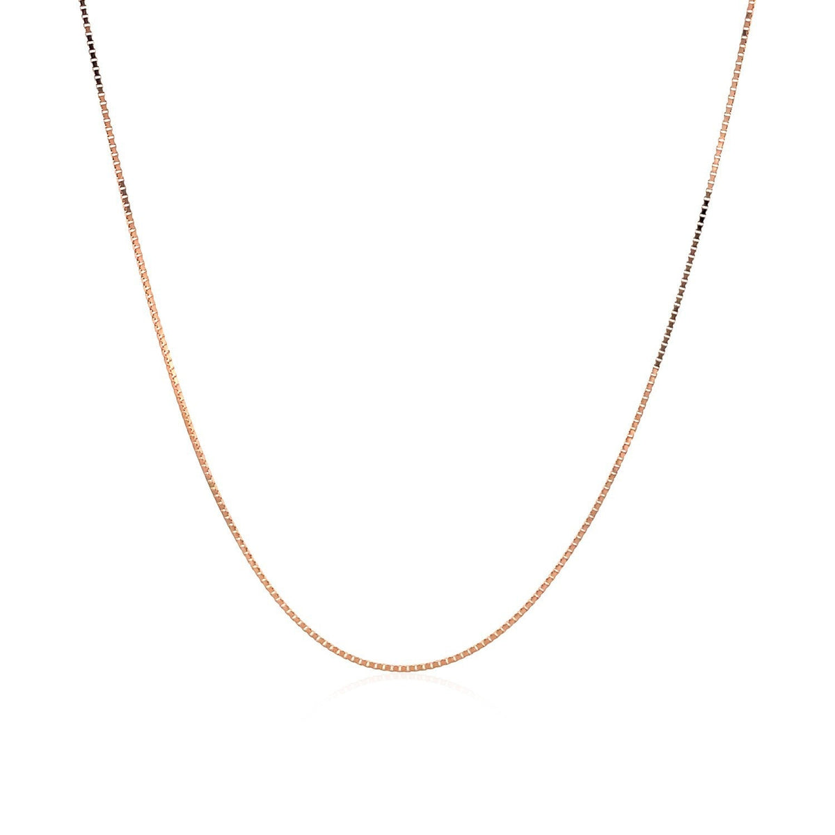 14k Rose Gold Classic Box Chain 0.6mm