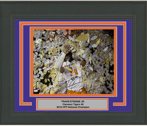 Framed Autographed/Signed Travis Etienne Jr Clemson Tigers 16x20 College Football Photo JSA COA #1