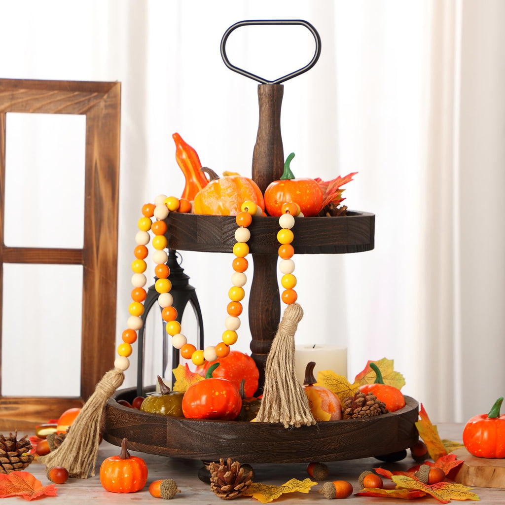 Jutom 148 PCS Fall Artificial Pumpkins Set with Pinecones Acorns Leaves