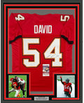 Framed Autographed/Signed Lavonte David 35x39 Tampa Bay Red Football Jersey JSA COA