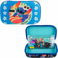 Disney Stitch Pencil Case Set with Gel Pens and Stickers, Molded Zipper Organizer for Kids