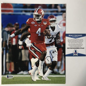 Autographed/Signed Deshaun Watson Clemson Tigers 8x10 College Football Photo Beckett BAS COA #2