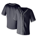 Aizqaoalk Baseball Jersey Men Short Sleeve Button Down Black Size 3X-Large