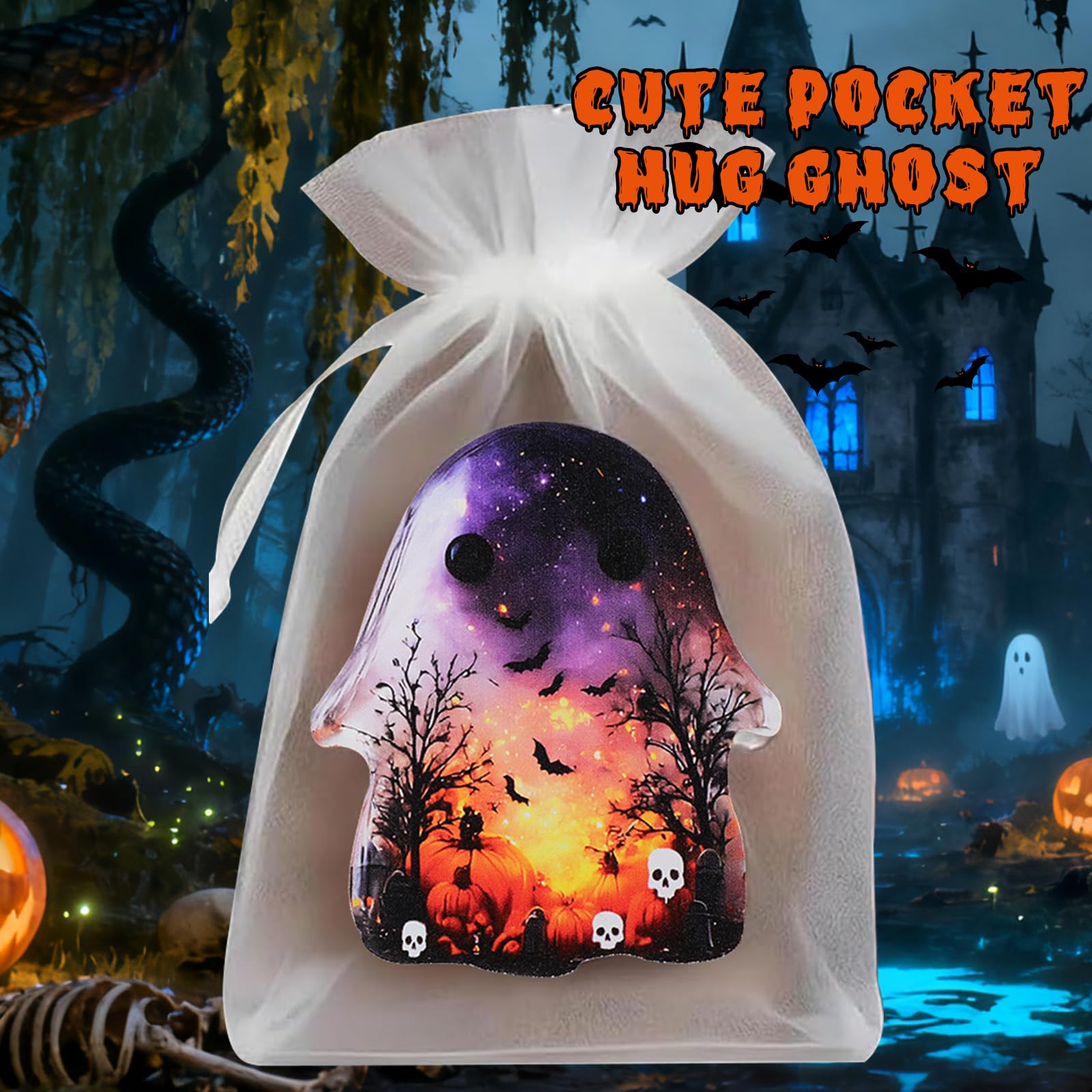 Generic Ghost Pocket Cards Halloween Comfort Inspirational Black Mix