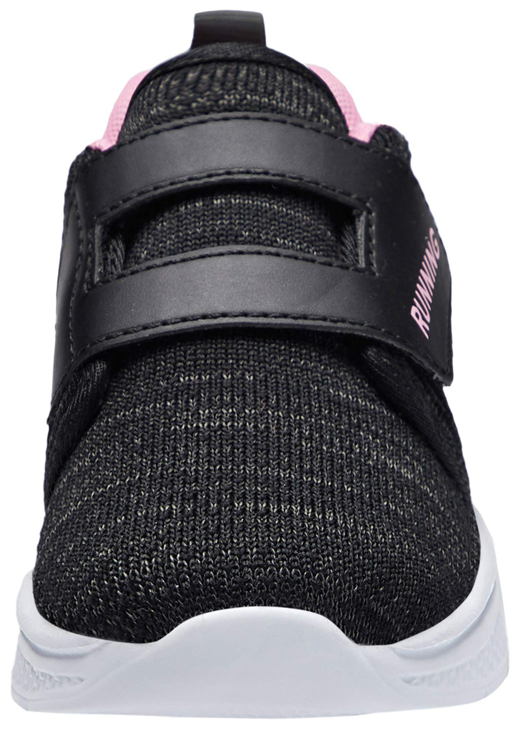 adituo Toddler Boys Girls Lightweight Athletic Sneakers Strap Black Pink Size 11