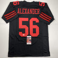 Autographed/Signed Kwon Alexander San Francisco Black Football Jersey JSA COA