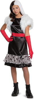 Cruella Black Dress Costume for Tweens Live Action Movie Large 10-12