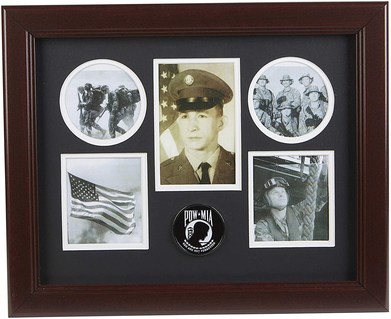 POW/MIA Medallion 5 Picture Collage Frame