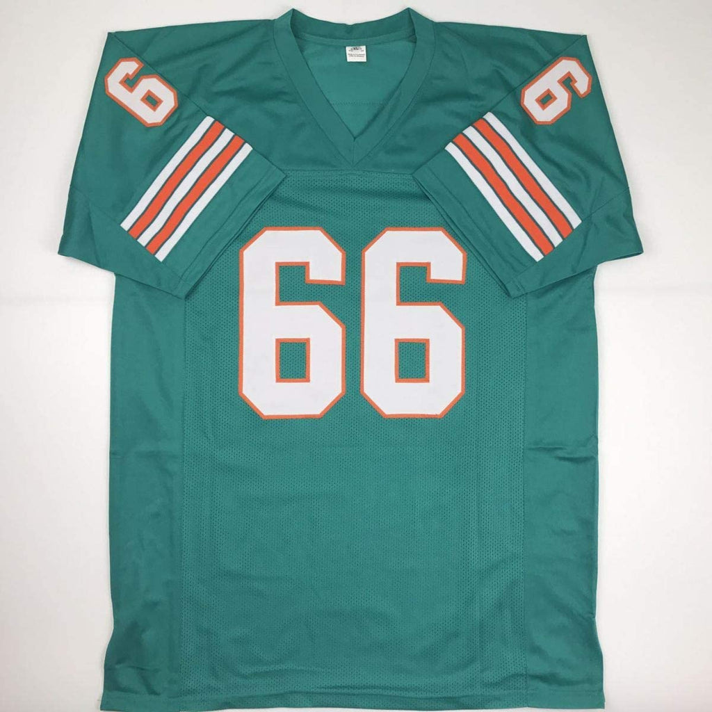 Autographed/Signed Larry Little HOF 93 Miami Teal Football Jersey JSA COA