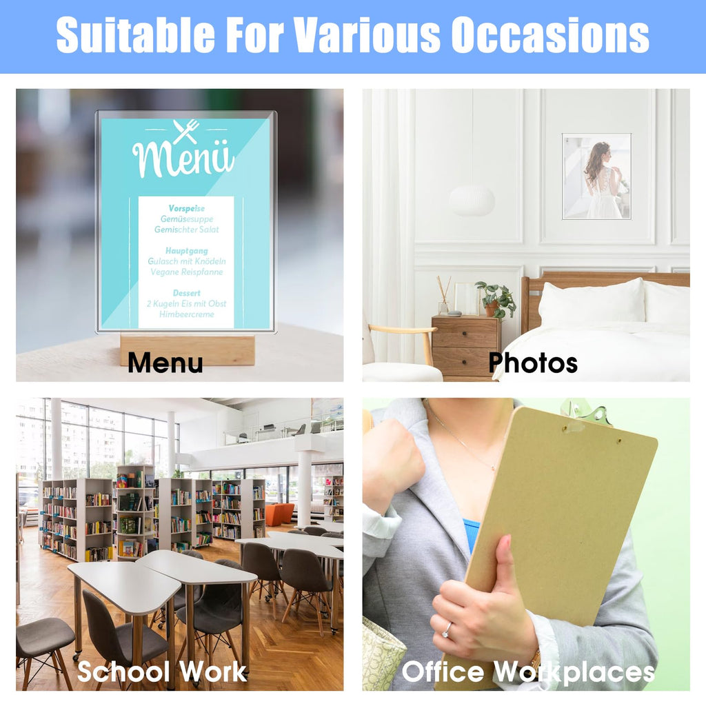 Sibba 20-Pack Hard Plastic Sheet Protectors for 8.5 x 11 in Paper