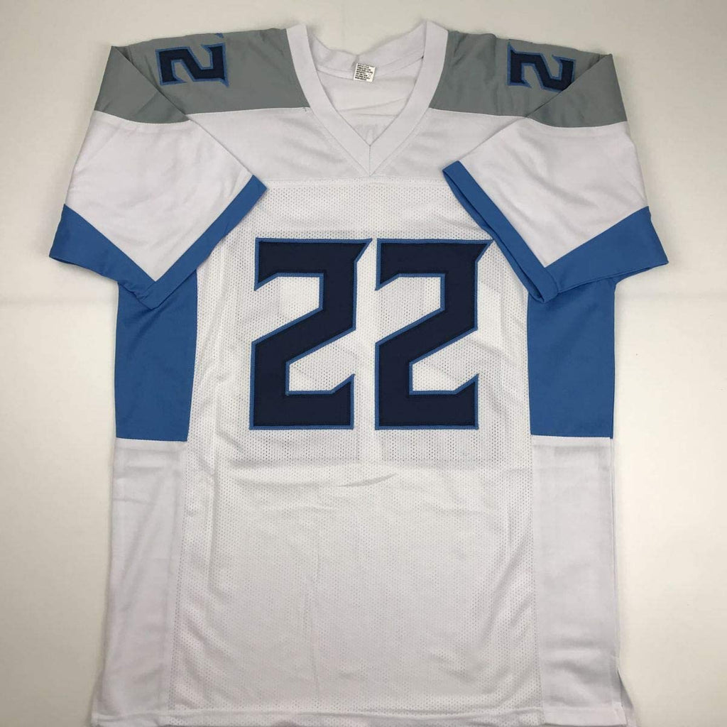Autographed/Signed Derrick Henry Tennessee White Football Jersey JSA COA