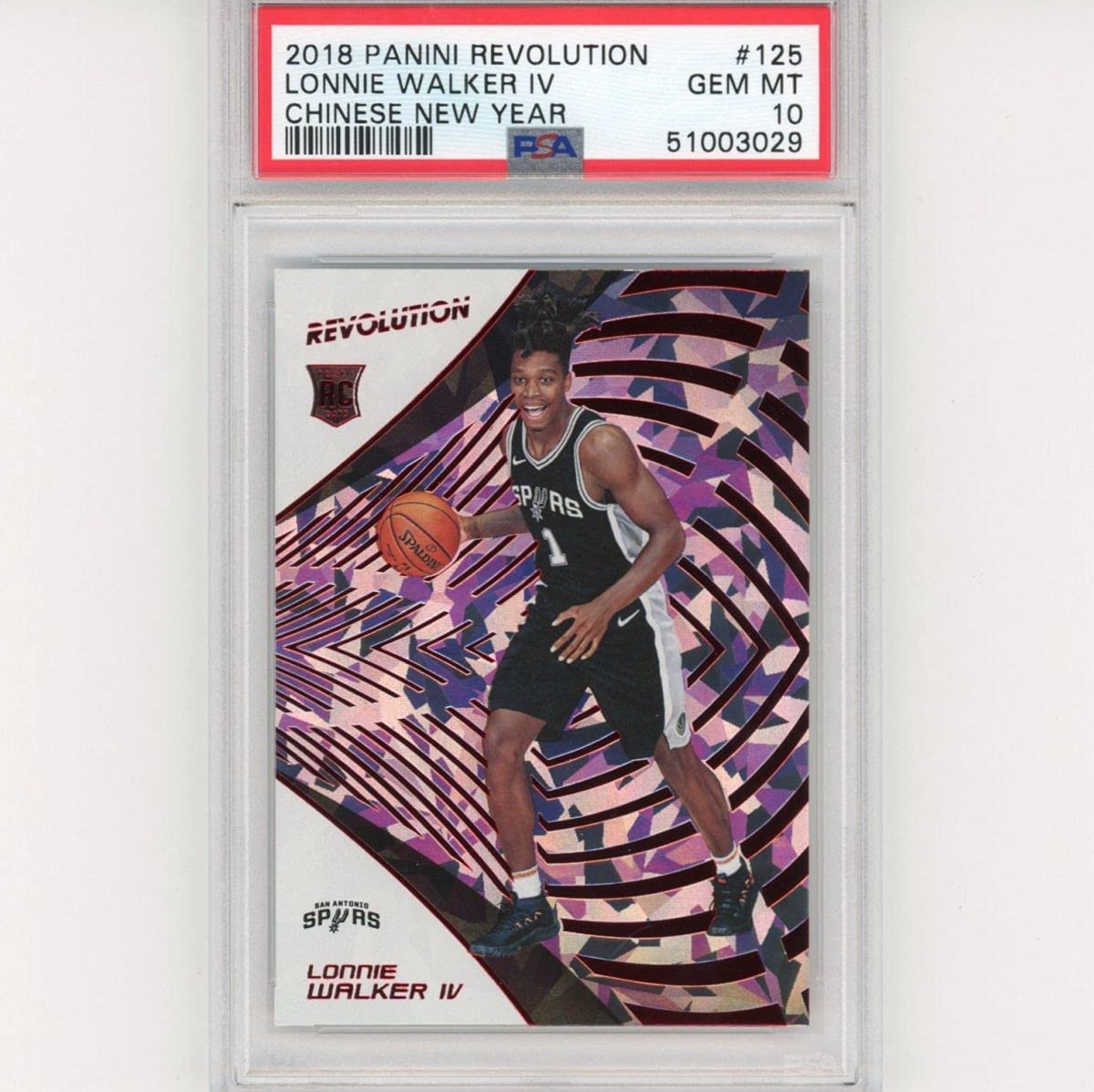Graded 2018-19 Panini Revolution Lonnie Walker IV #125 Chinese New Year Rookie RC Basketball Card PSA 10 Gem Mint