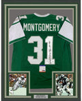 Framed Autographed/Signed Wilbert Montgomery Inscribed 35x39 Philadelphia Green Football Jersey PSA/DNA COA