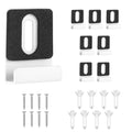 lasuroa 8pcs Heavy Duty White Metal Mirror Clips Holder Kit with Screws Pads