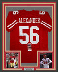 Framed Autographed/Signed Kwon Alexander 35x39 San Francisco Red Football Jersey JSA COA