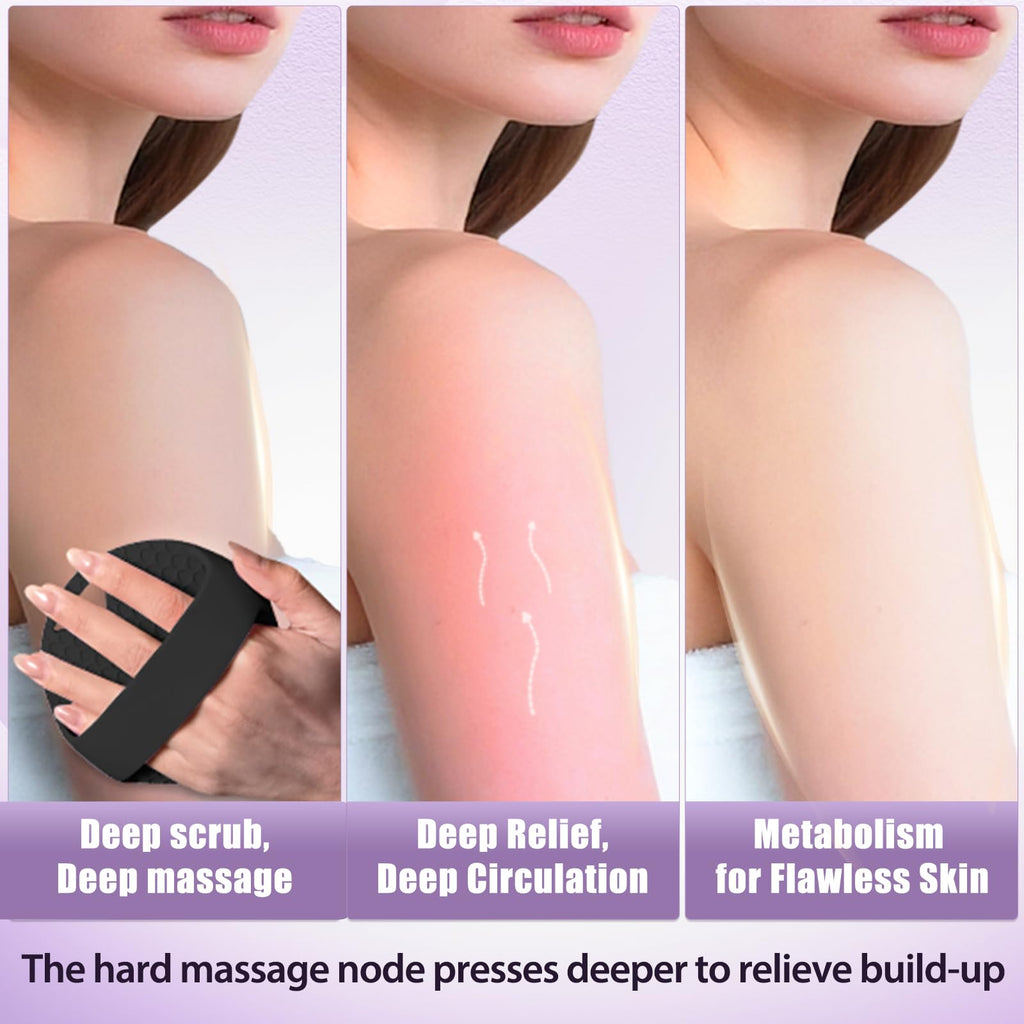 Canroom Silicone Body Scrubber Anti Zinc Infused Exfoliating Black