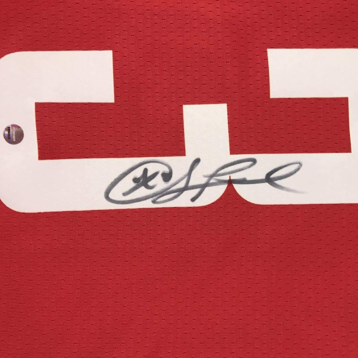 Framed Autographed/Signed Chris Paul 35x39 Houston Rockets Red Basketball Jersey Steiner Sports COA