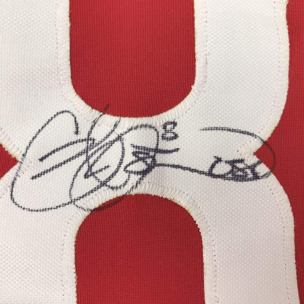 Framed Autographed/Signed Cat Osterman USA 35x39 United States Red Team Softball Jersey JSA COA