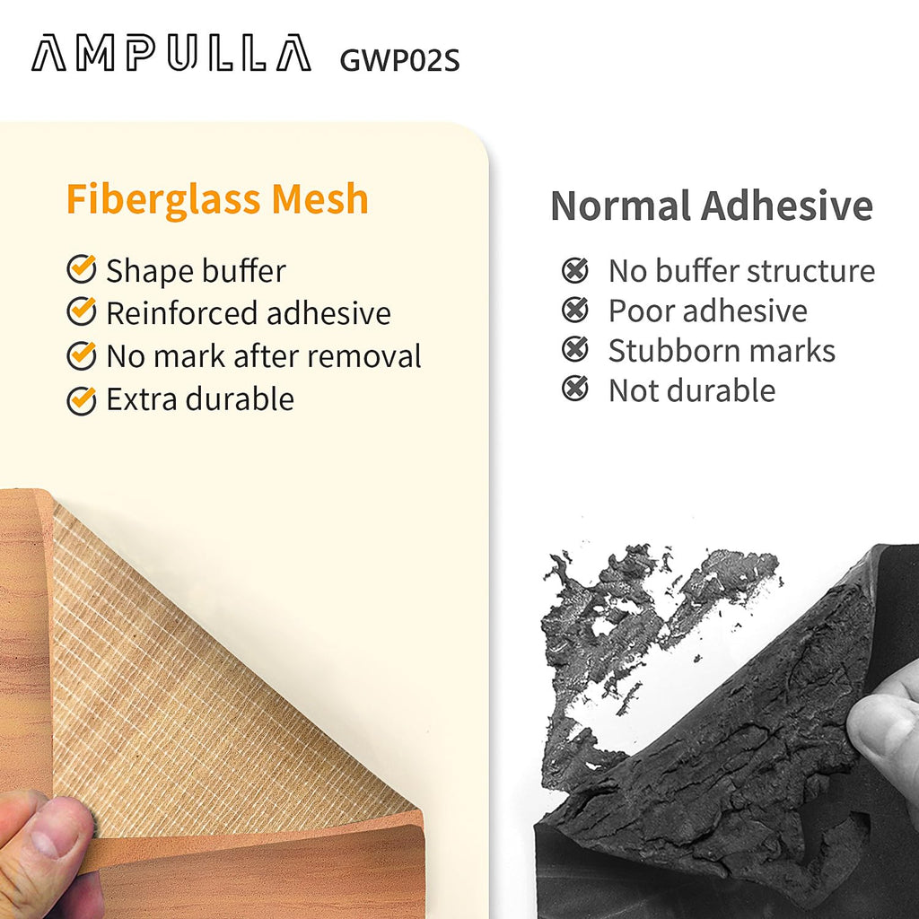 AMPULLA GWP02S Wood Grain Garage Wall Protector Car Door Protectors 2-Pack