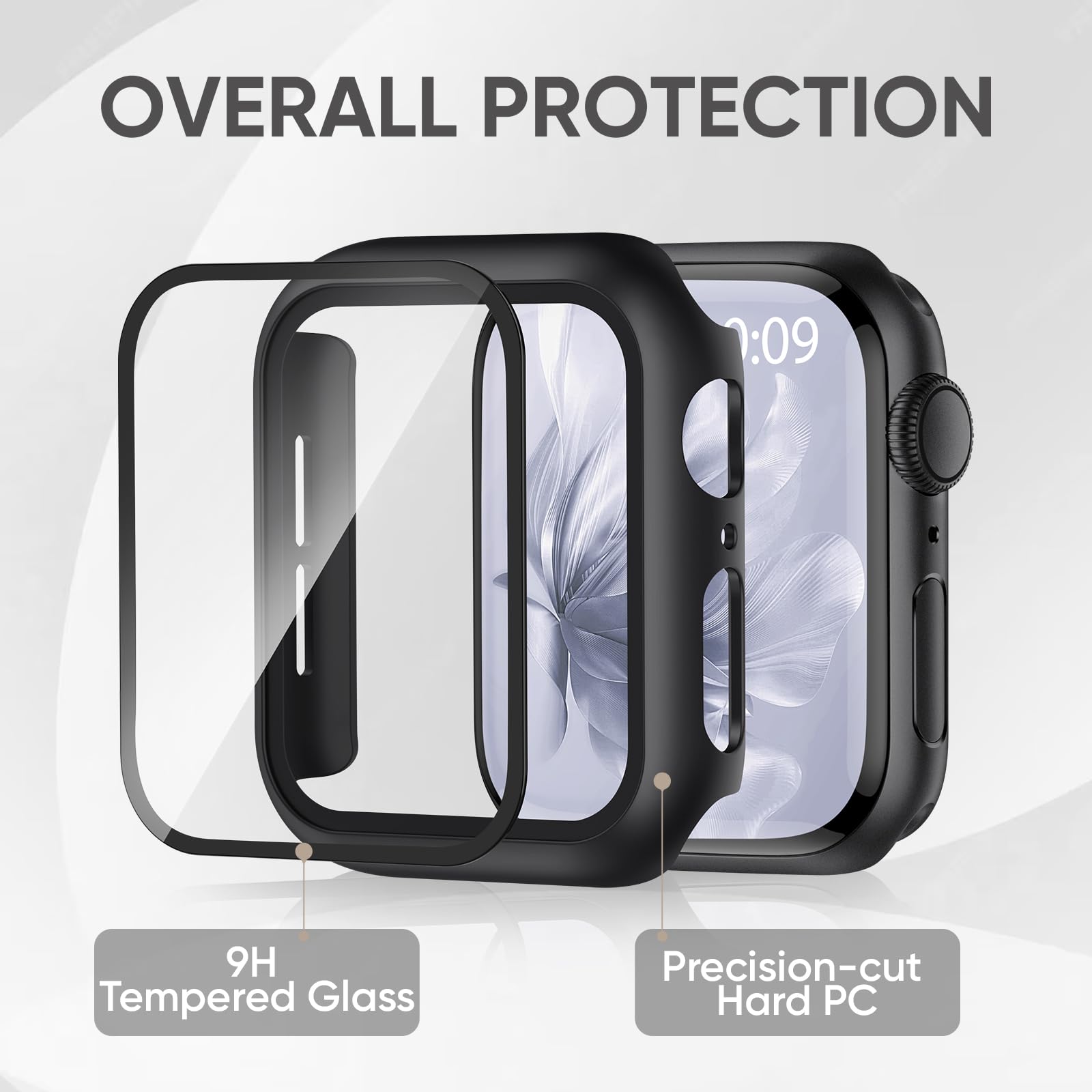 Butifacion Slim Braided Nylon Band Case for Apple Watch 40-46mm Black