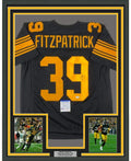 Framed Autographed/Signed Minkah Fitzpatrick 35x39 Pittsburgh Color Rush Football Jersey PSA/DNA COA