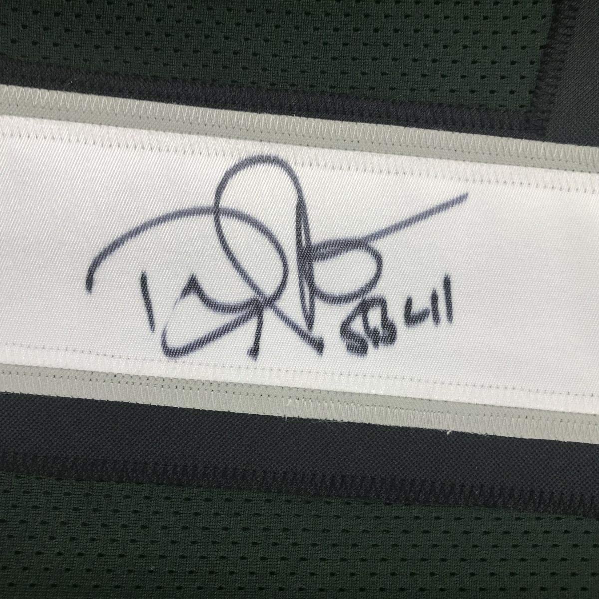 Framed Autographed/Signed Doug Pederson #1 35x39 Philadelphia Green Football Jersey Beckett BAS COA