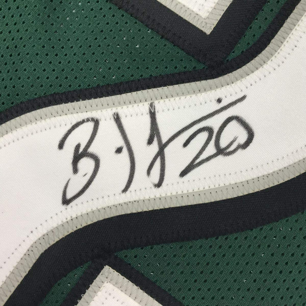 Autographed/Signed Brian Dawkins Philadelphia Green Football Jersey JSA COA