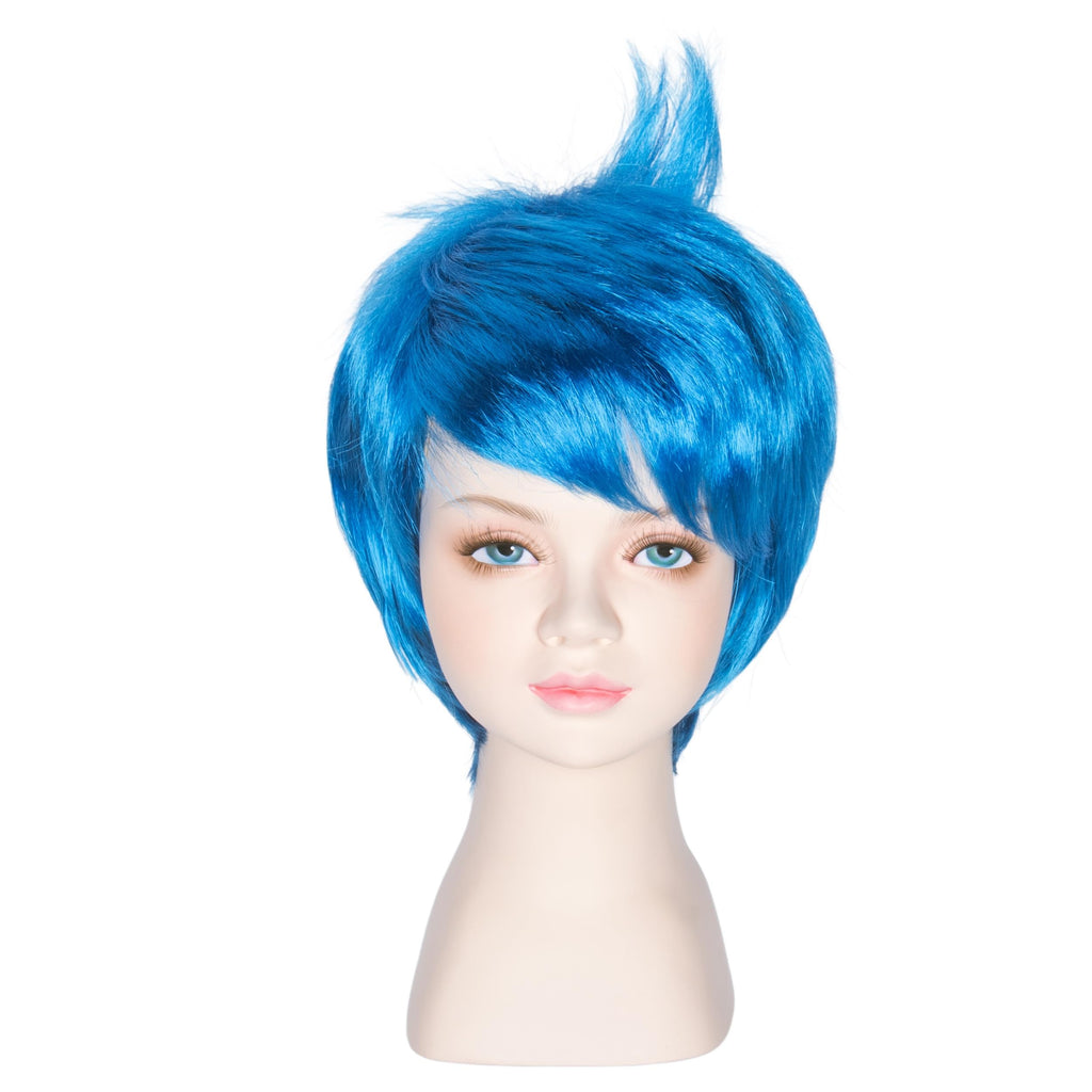 OPEN BOX M MISS U HAIR Short Straight Pixie-cut Wig Kids Vibrant Blue