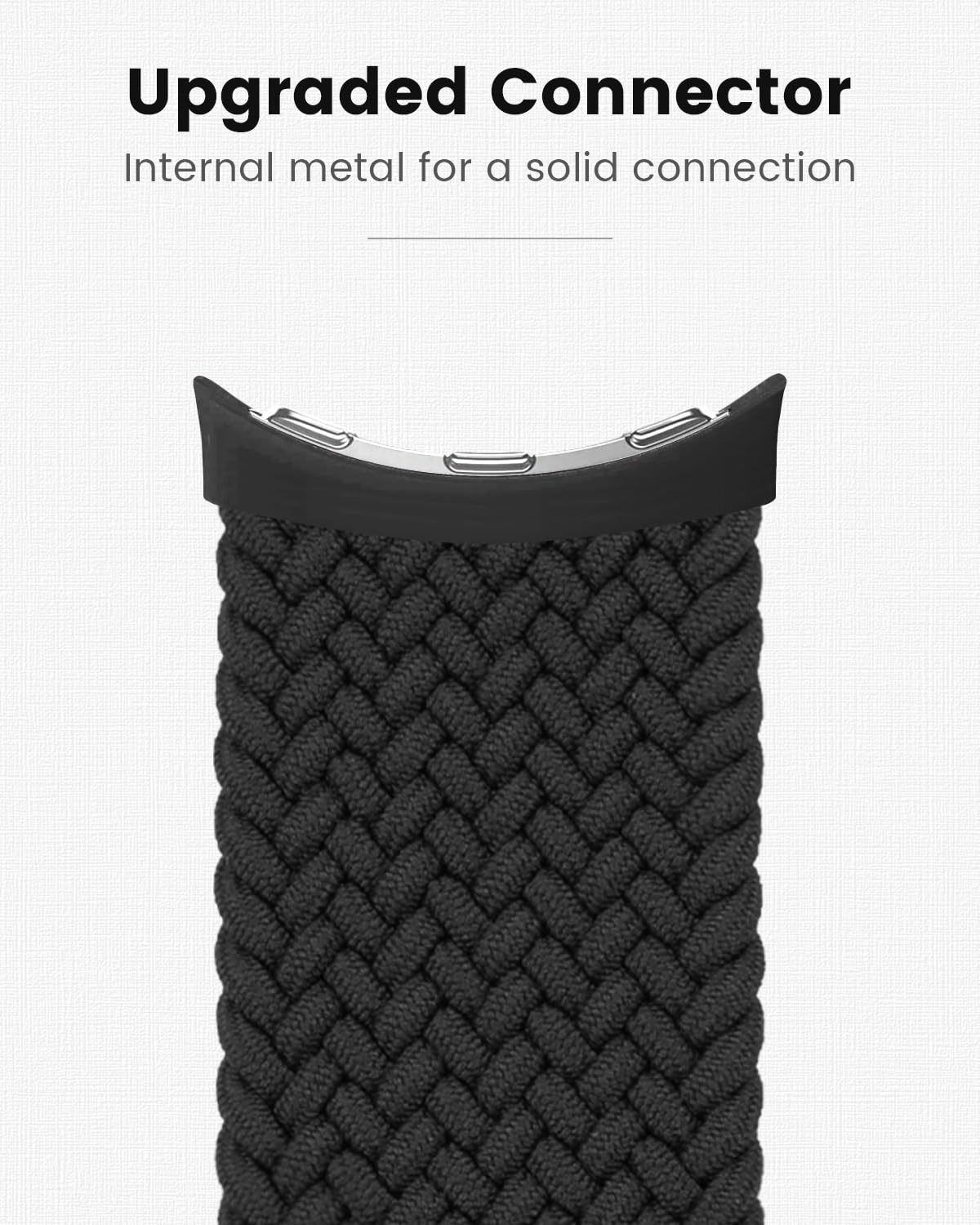 MAKCPOIMER Braided Nylon Strap for Google Pixel Watch 1/2/3 41mm Starlight