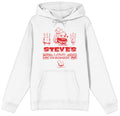Minecraft Movie Steve's Lava Adult White Long Sleeve Hoodie-Large