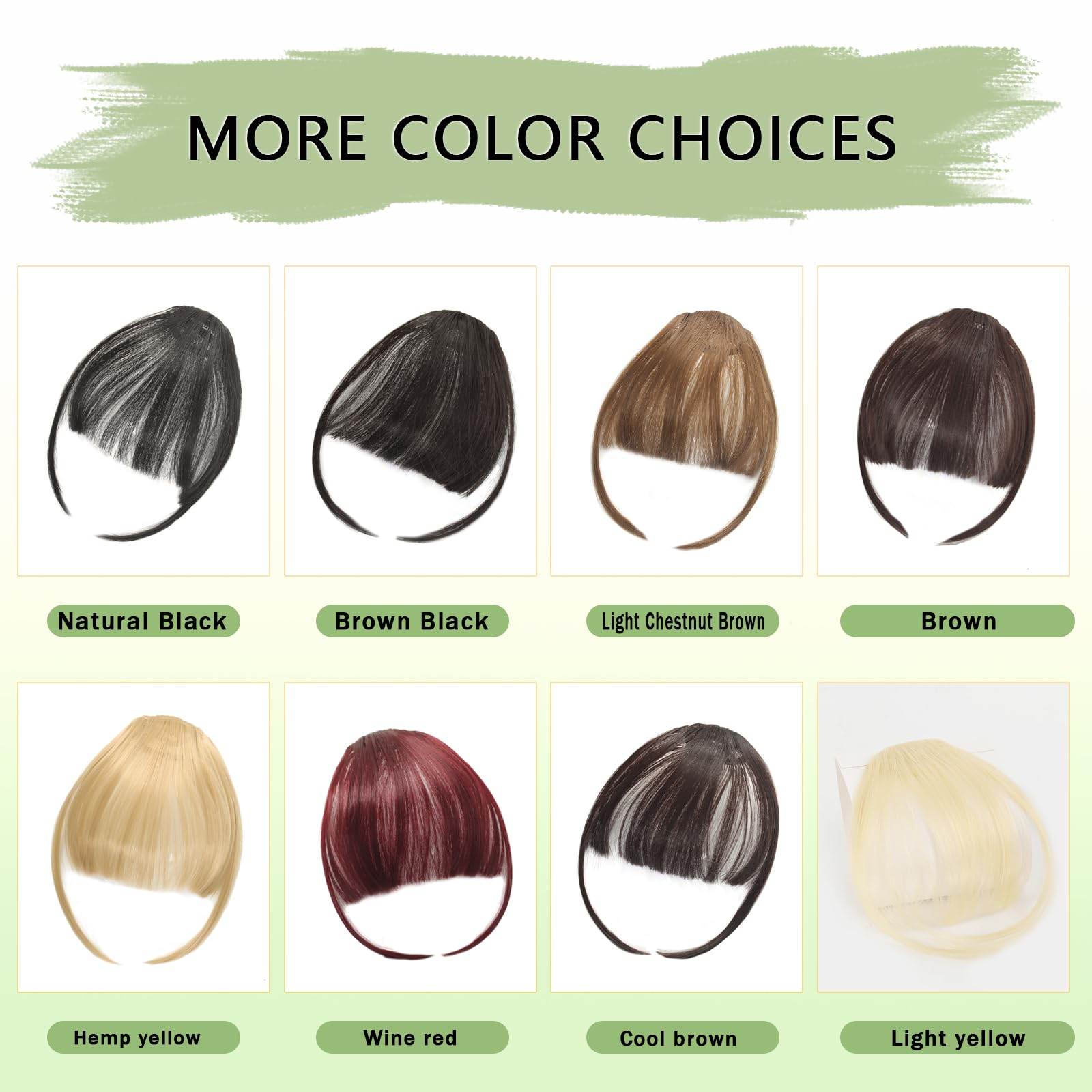 Maforsoon Clip in Bangs Fake Bangs for Women Medium Yellow Straight Hair