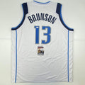 Autographed/Signed Jalen Brunson Dallas White Basketball Jersey JSA COA