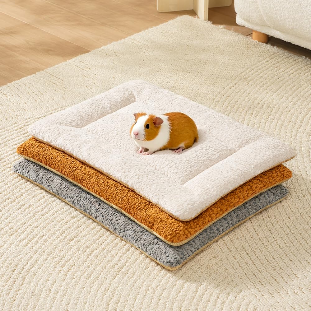 SOMAHE 3D Snow Fleece Small Animal Bed Grey 10x13.7x1 Inch