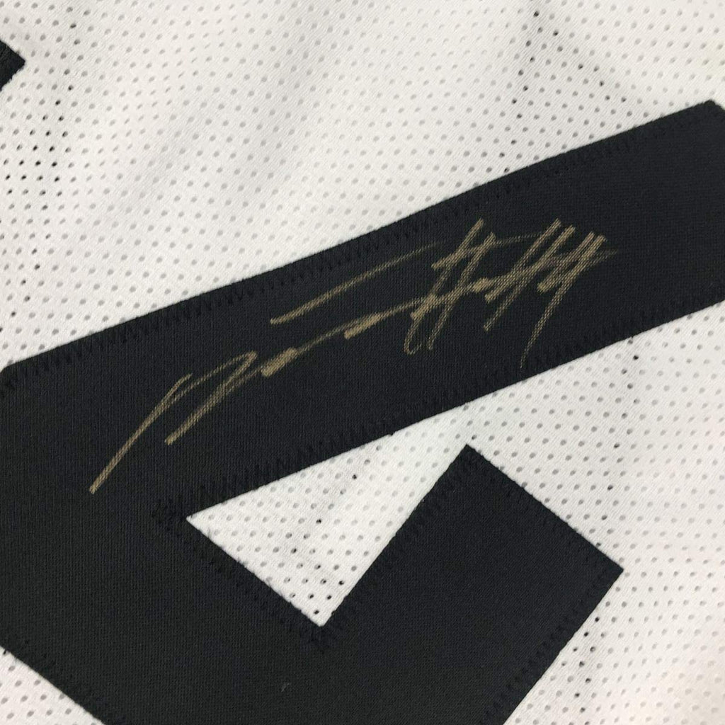 Framed Autographed/Signed Myles Jack 35x39 Jacksonville White Football Jersey JSA COA