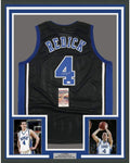 Framed Autographed/Signed JJ J.J. Redick 35x39 Duke Black College Basketball Jersey JSA COA