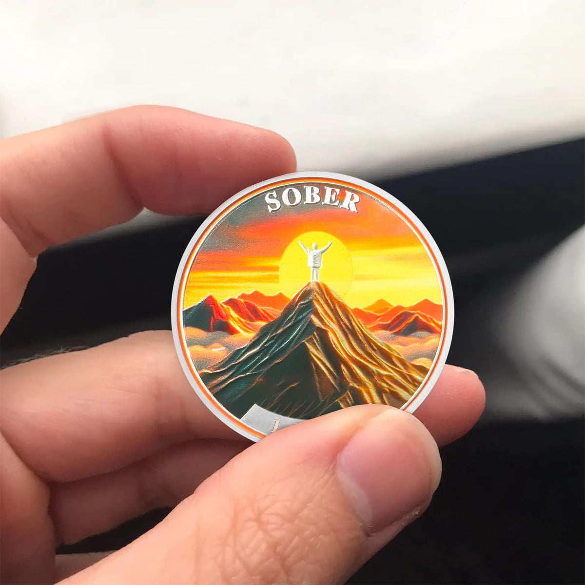 1 Year Sobriety Coin Gifts | Embrace The Sun AA Chip Medallion with Inspirational Quote | Narcotics Alcoholics Anonymous Anniversary Sobriety Gifts for Men Women in Recovery