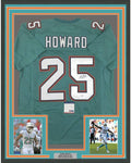 Framed Autographed/Signed Xavien Howard 35x39 Miami Teal Football Jersey PSA/DNA COA