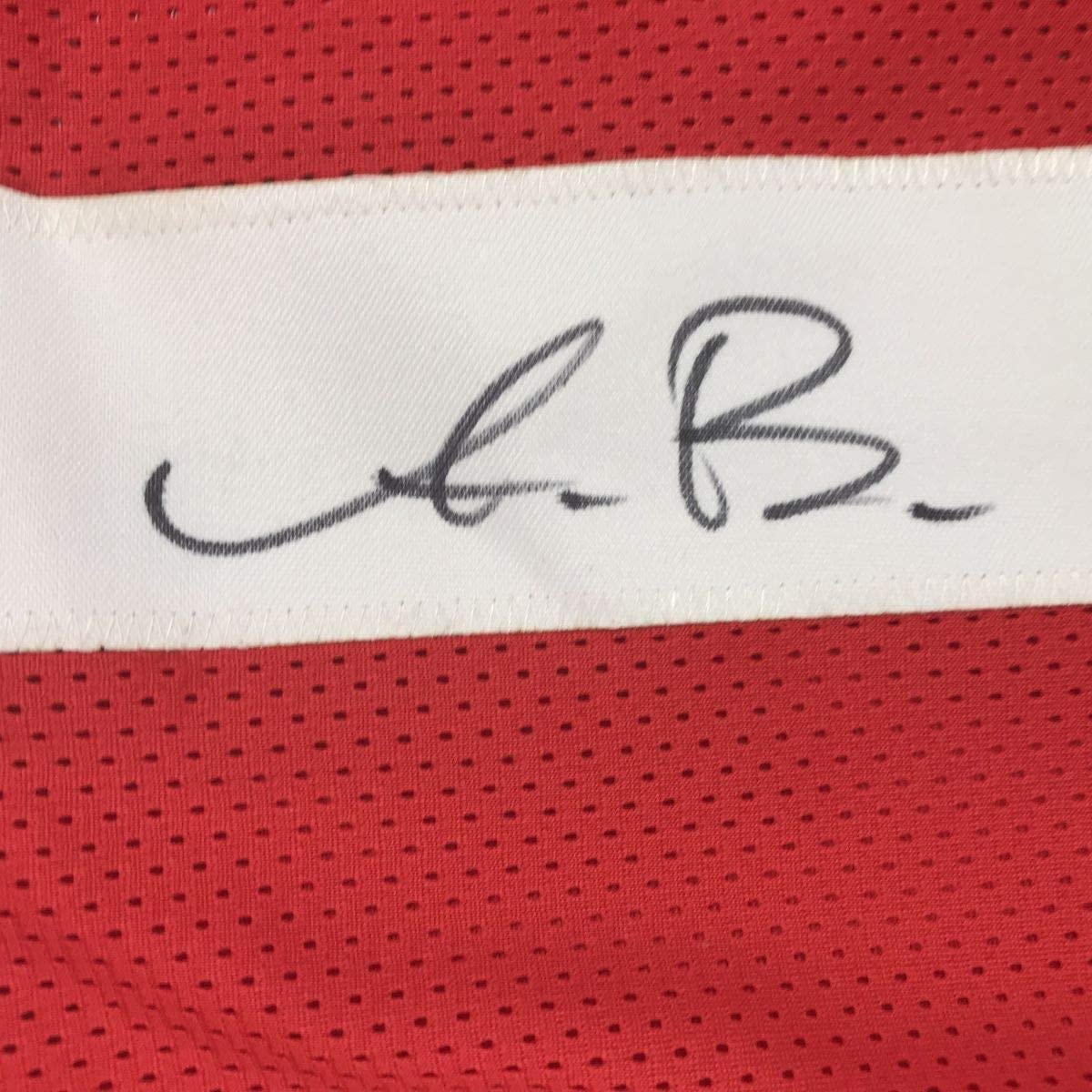Framed Autographed/Signed AJ A.J. Brown 35x39 Ole Miss Red College Football Jersey JSA COA