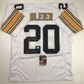 Autographed/Signed Rocky Bleier 4x SB Champ Pittsburgh White Football Jersey JSA COA