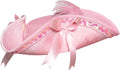 Pink Tri-Corner Pirate Victorian Costume Hat With Bows and Feather Adults