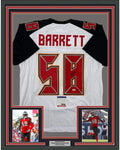 Framed Autographed/Signed Shaquil Barrett 35x39 Tampa Bay White Football Jersey PSA/DNA COA
