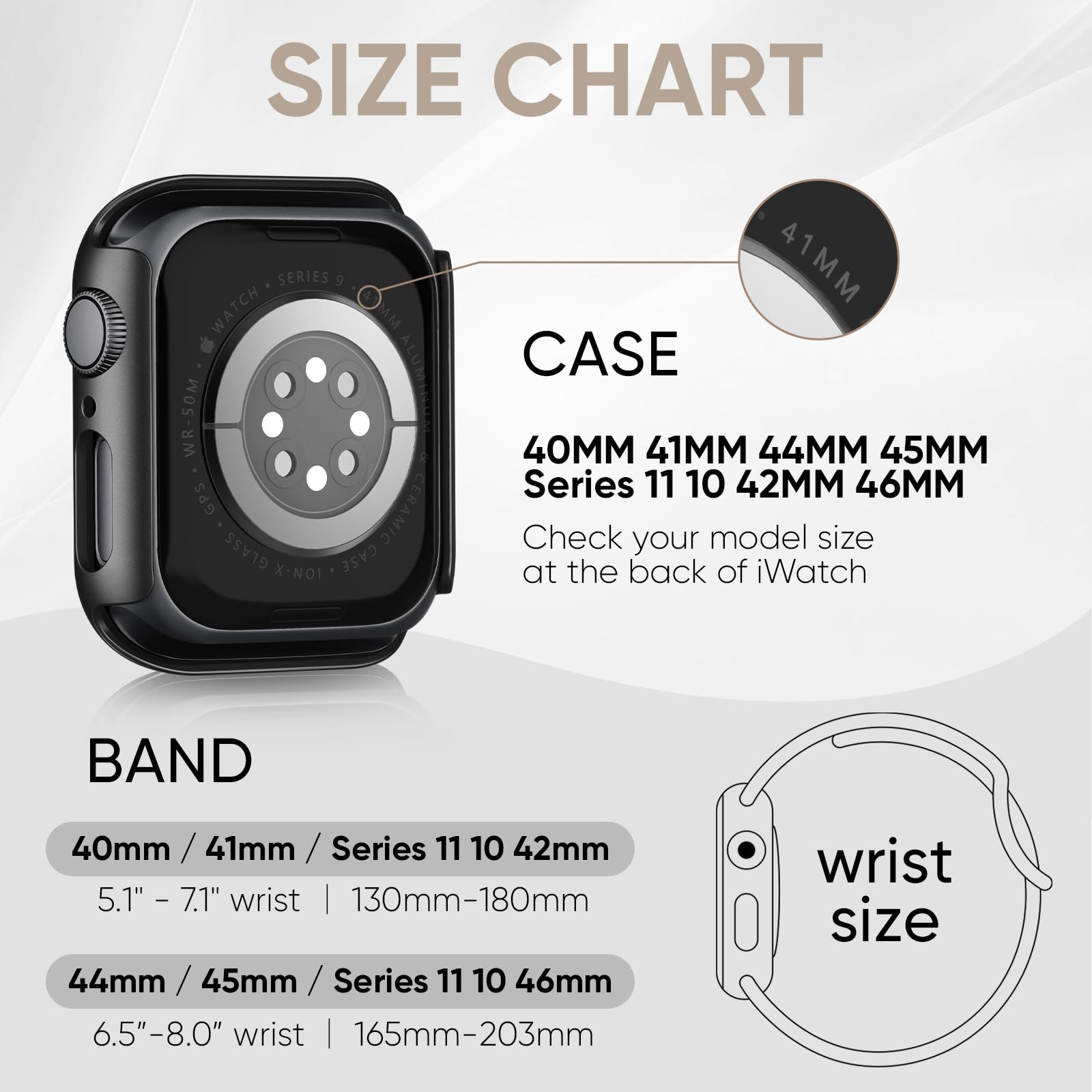 Butifacion Slim Braided Nylon Band Case for Apple Watch 40-46mm Black