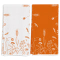Rvsticty Fall Kitchen Towels Set 2, Floral Orange 18x26'' Thanksgiving Harvest